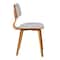 Armen Living Jaguar Mid-Century Dining Chair in Walnut Wood and Gray Fabric LCJASIWAGRAY - alternate 5